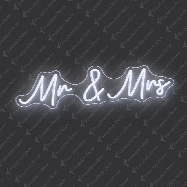 White Mr & Mrs Neon Sign
