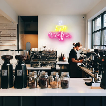 Light Pink Coffee LED Neon Sign