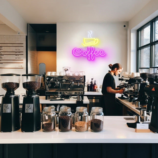 Pink Coffee LED Neon Sign