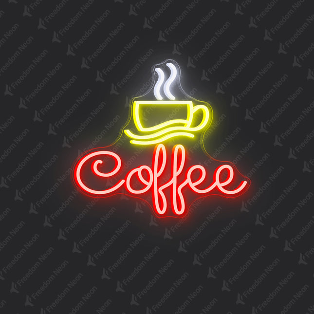 Red Coffee LED Neon Sign 