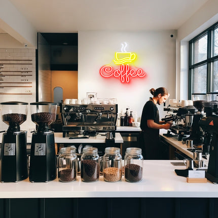 Red Coffee LED Neon Sign 
