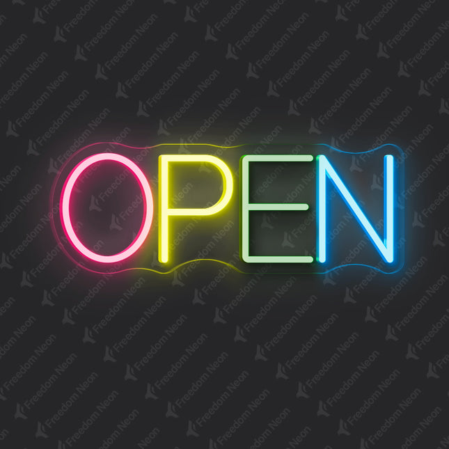 Multicolor LED Open Neon Sign
