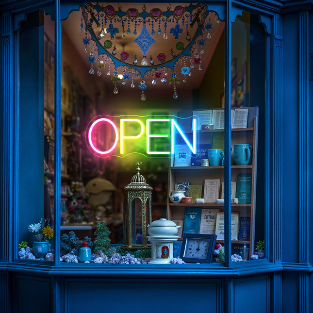 Multicolor LED Open Neon Sign