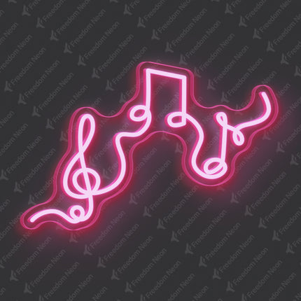Light Pink Musical Flow Neon Sign