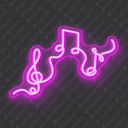 Pink Musical Flow Neon Sign