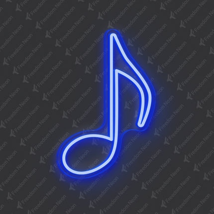 Blue Musical Note Neon Sign