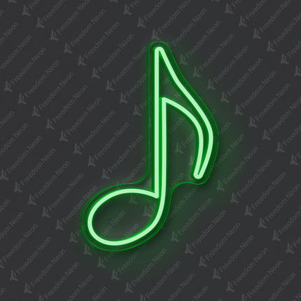 Green Musical Note Neon Sign
