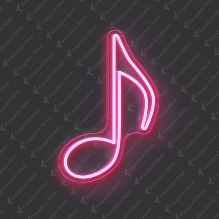Light Pink Musical Note Neon Sign