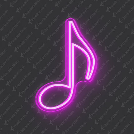 Pink Musical Note Neon Sign