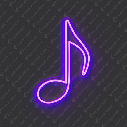 Purple Musical Note Neon Sign