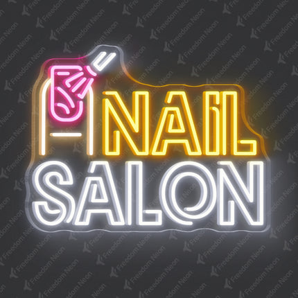 Golden Yellow Nail Salon & Painting Nail Polish Neon Sign