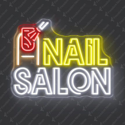 Lemon Yellow Nail Salon & Painting Nail Polish Neon Sign