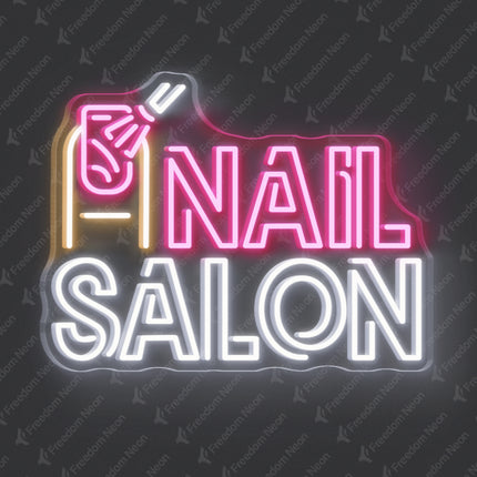 Light Pink Nail Salon & Painting Nail Polish Neon Sign