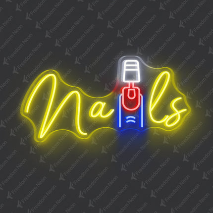 Lemon Yellow Nail Salon & Painting Nails Neon Sign