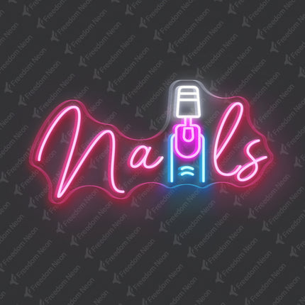 Light Pink Nail Salon & Painting Nails Neon Sign