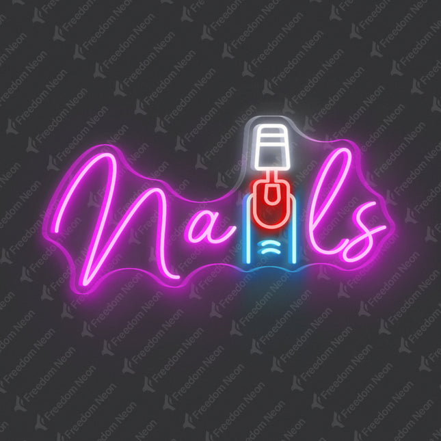 Pink Nail Salon & Painting Nails Neon Sign