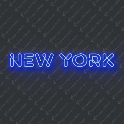 Blue New York Neon Sign