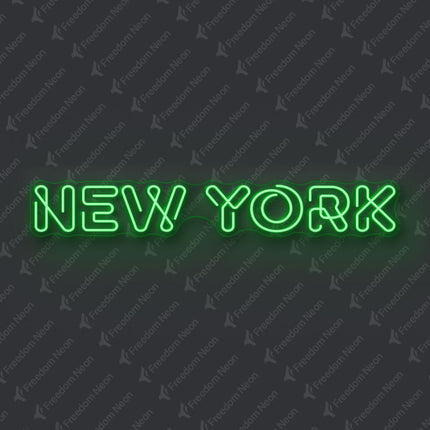 Green New York Neon Sign