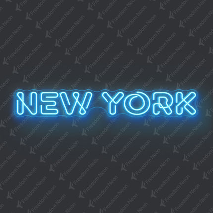 Ice Blue New York Neon Sign