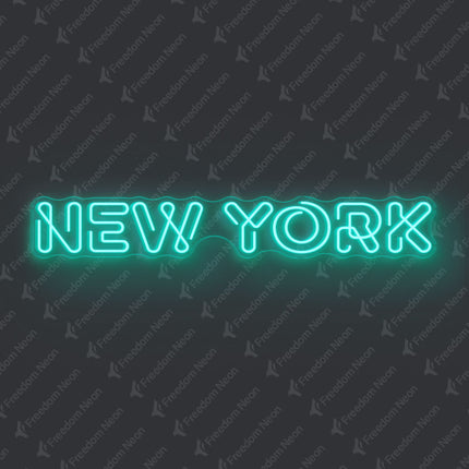 Mint Green New York Neon Sign