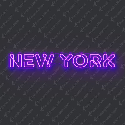 Purple New York Neon Sign