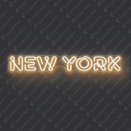 Warm White New York Neon Sign