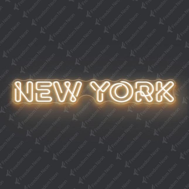 Warm White New York Neon Sign