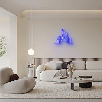 Blue New York Statue of Liberty Neon Sign