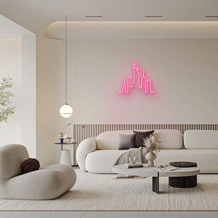 Light Pink New York Statue of Liberty Neon Sign