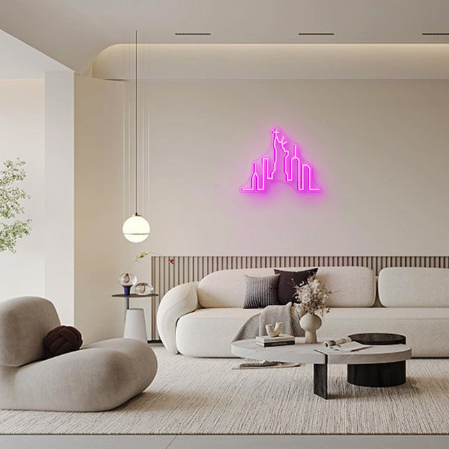 Pink New York Statue of Liberty Neon Sign