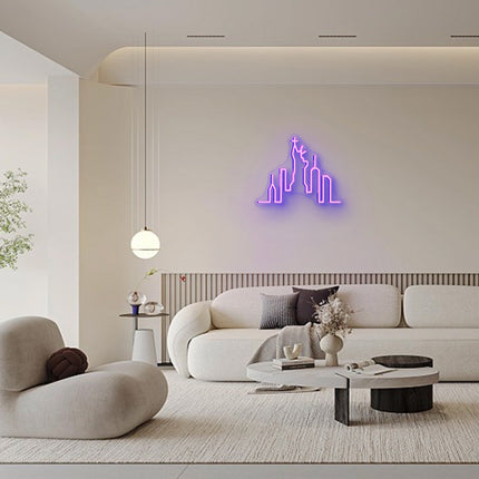 Purple New York Statue of Liberty Neon Sign