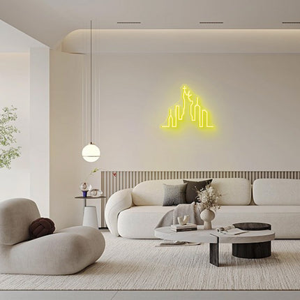 Yellow New York Statue of Liberty Neon Sign