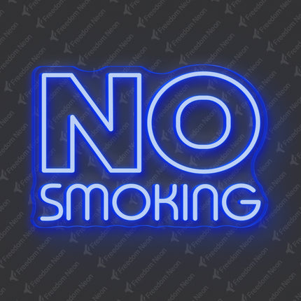 Blue No Smoking Neon Sign