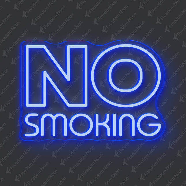 Blue No Smoking Neon Sign