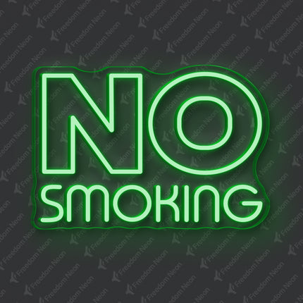 Green No Smoking Neon Sign