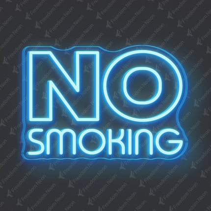 Ice Blue No Smoking Neon Sign