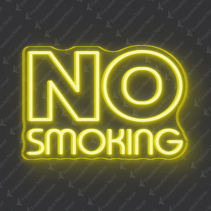 Lemon Yellow No Smoking Neon Sign