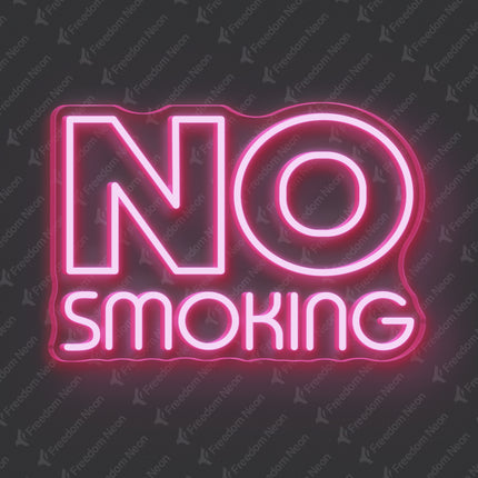 Light Pink No Smoking Neon Sign