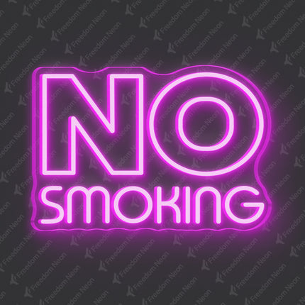 Pink No Smoking Neon Sign
