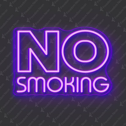 Purple No Smoking Neon Sign