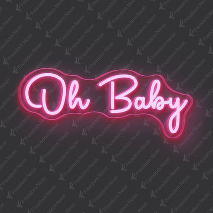 Light Pink Oh Baby Neon Sign