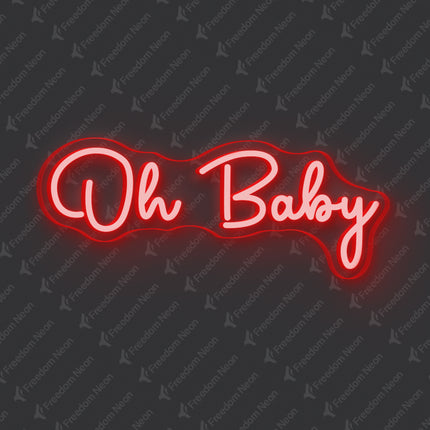 Red Oh Baby Neon Sign