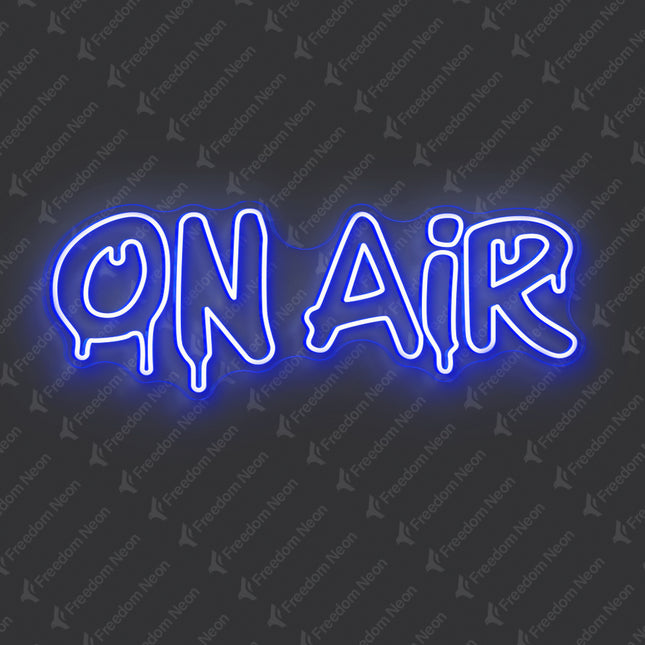 Blue On Air Drip Neon Sign
