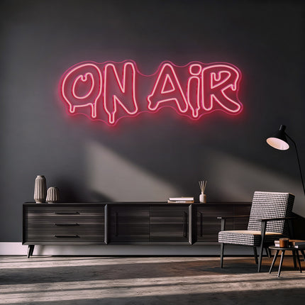 Light Pink On Air Drip Neon Sign