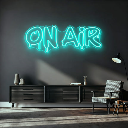 Mint Green On Air Drip Neon Sign