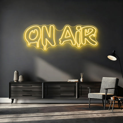 Warm White On Air Drip Neon Sign
