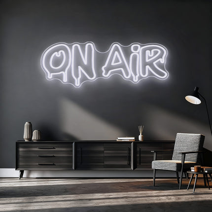 White On Air Drip Neon Sign