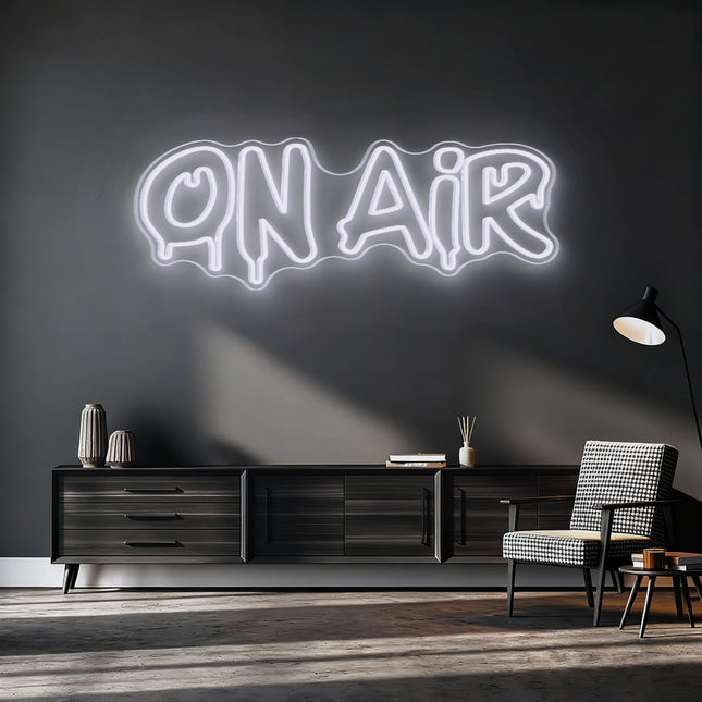 White On Air Drip Neon Sign