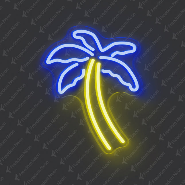 Blue Palm Tree Neon Sign
