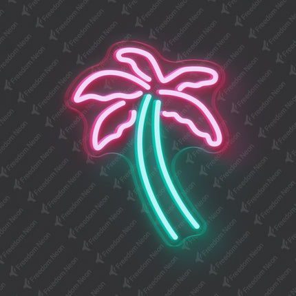 Light Pink Palm Tree Neon Sign